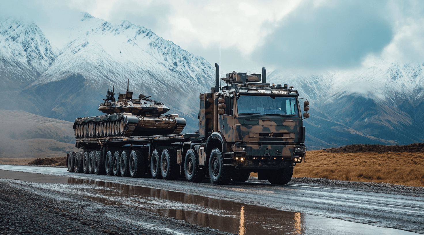 TANK TAŞIYICI DÜŞÜK YATAK İÇİN AKILLI SÜSPANSİYON VE DİREKSİYON HİDROLİK VE ELEKTRİK-ELEKTRONİK SİSTEMLER